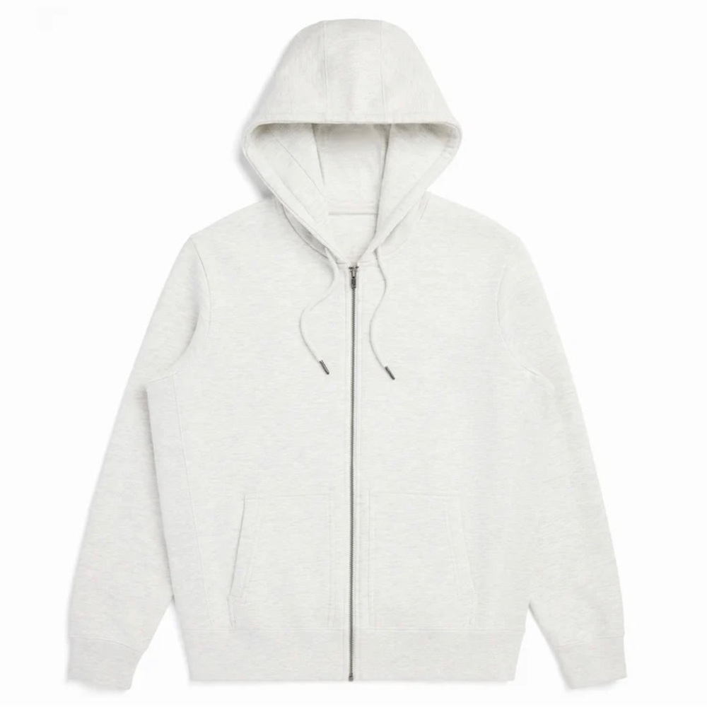 Original Favorites Zip Up Light Gray Hooded Sweatshirt